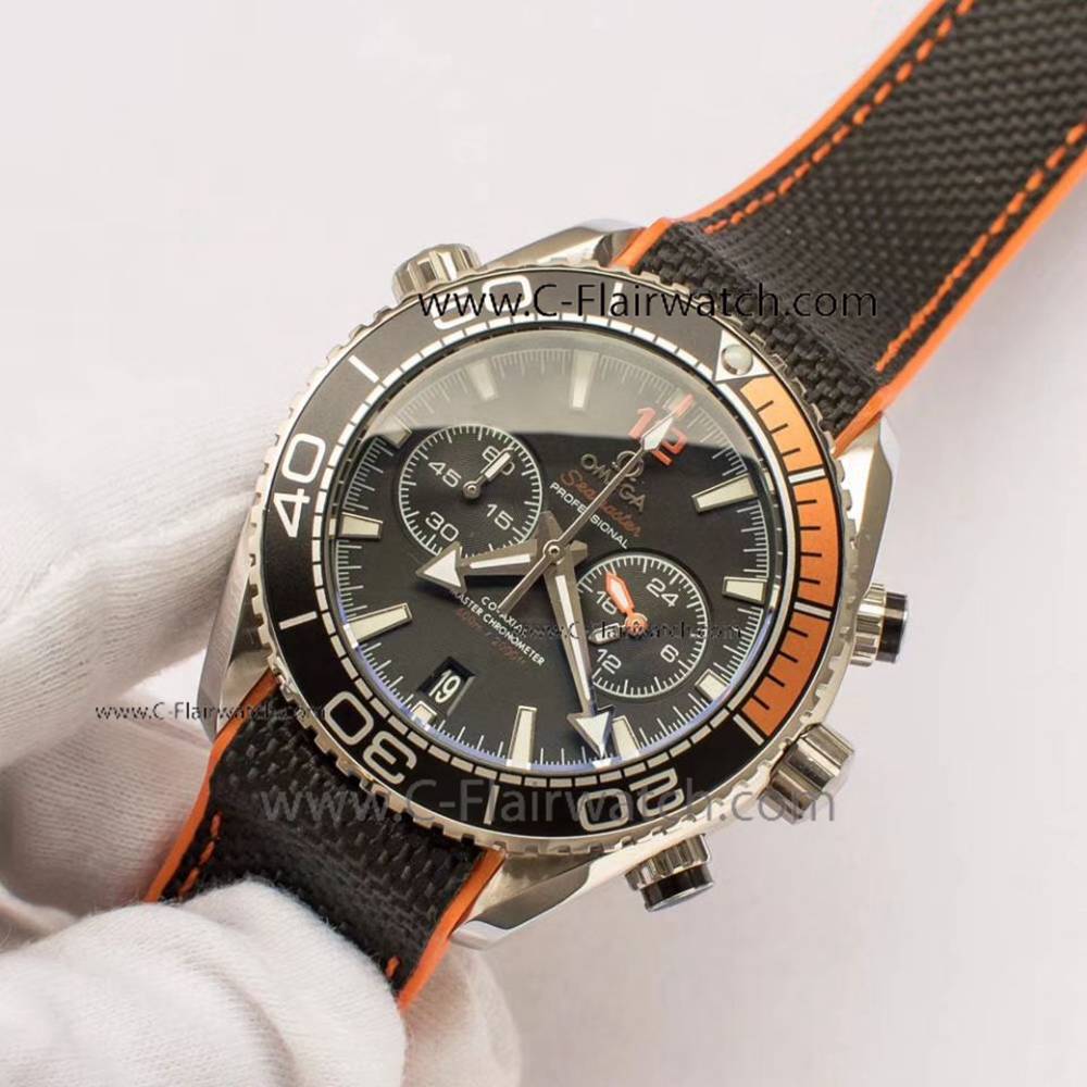 Copy Omega Planet Ocean Chronograph Watch SS Black Dial Copy Omega Planet Ocean Chronograph Watch SS Black Dial
